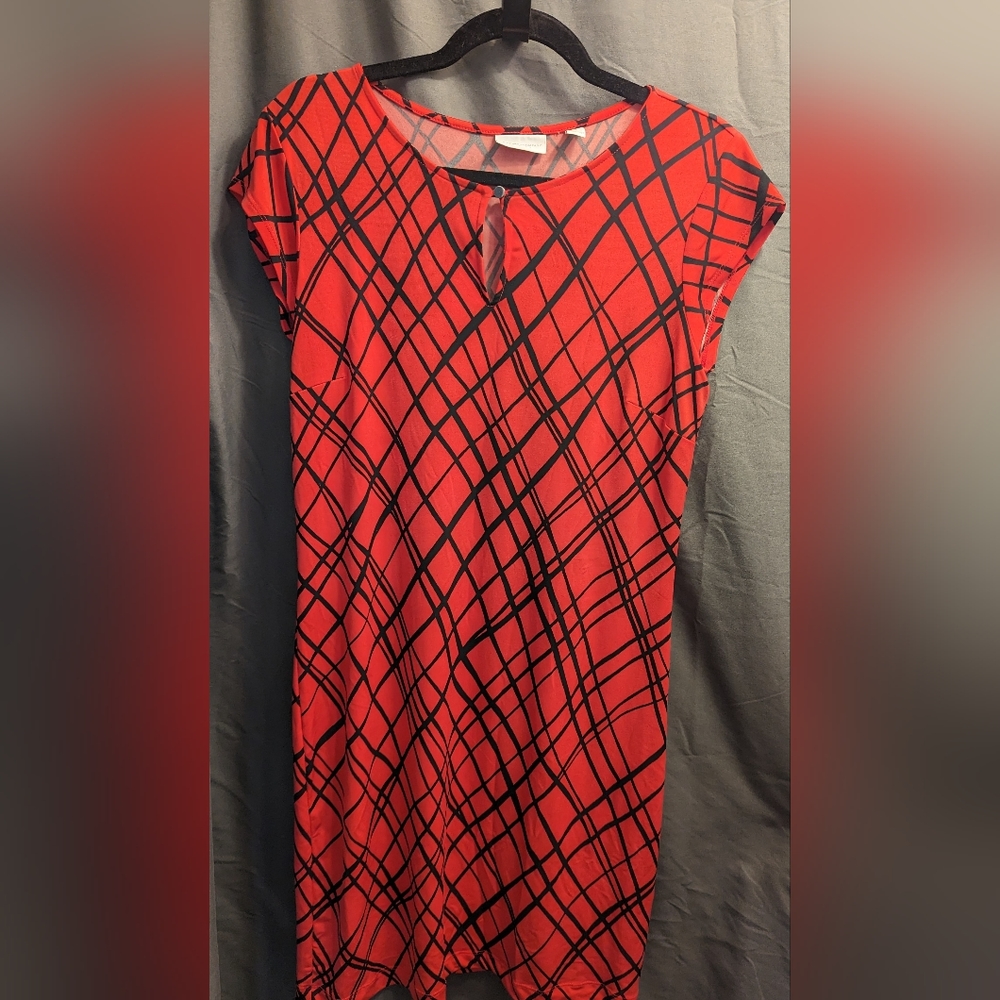 New York & Company pink & black mini dress
